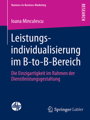 cover image of Leistungsindividualisierung im B-to-B-Bereich